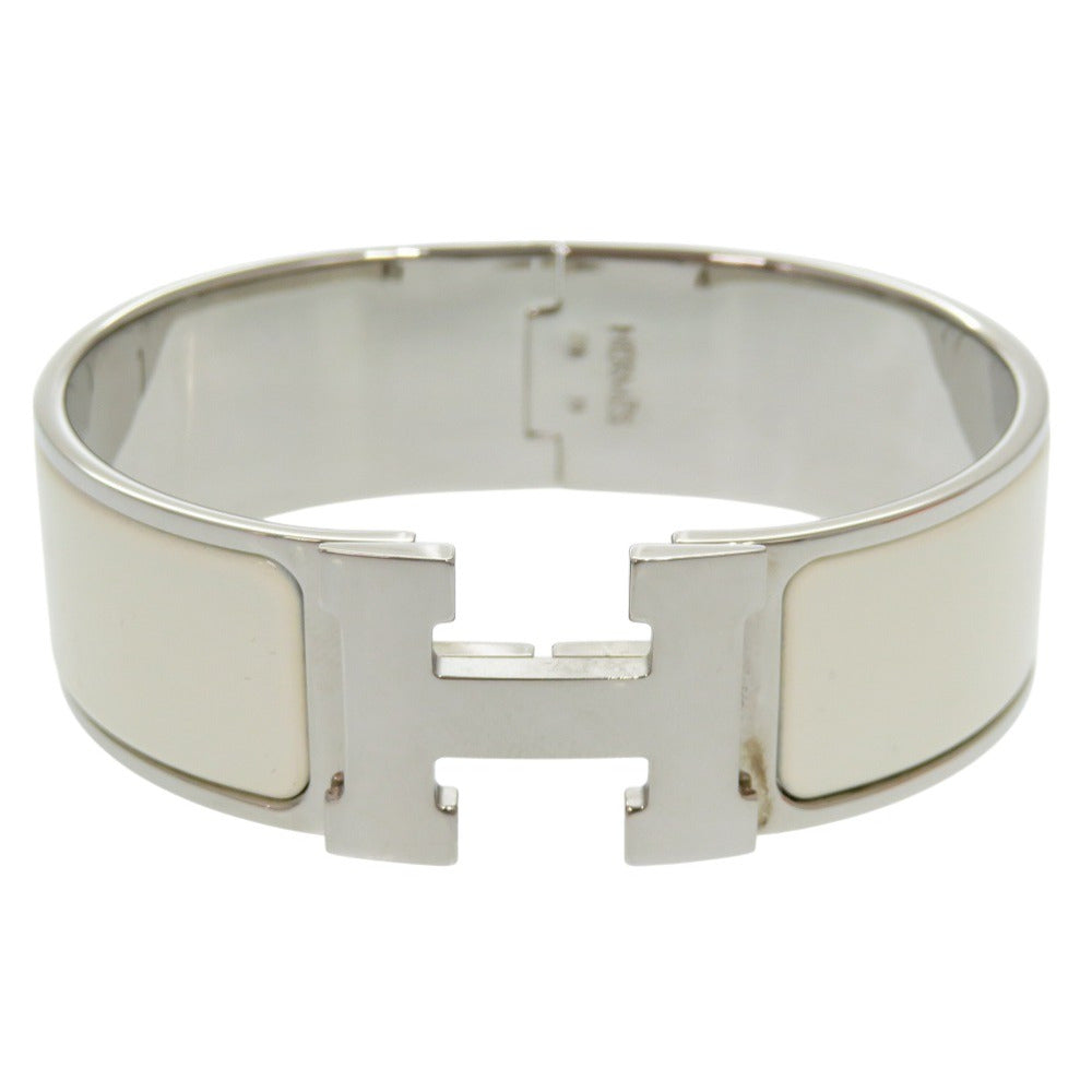 HERMES Bangle metal white Click crack GM