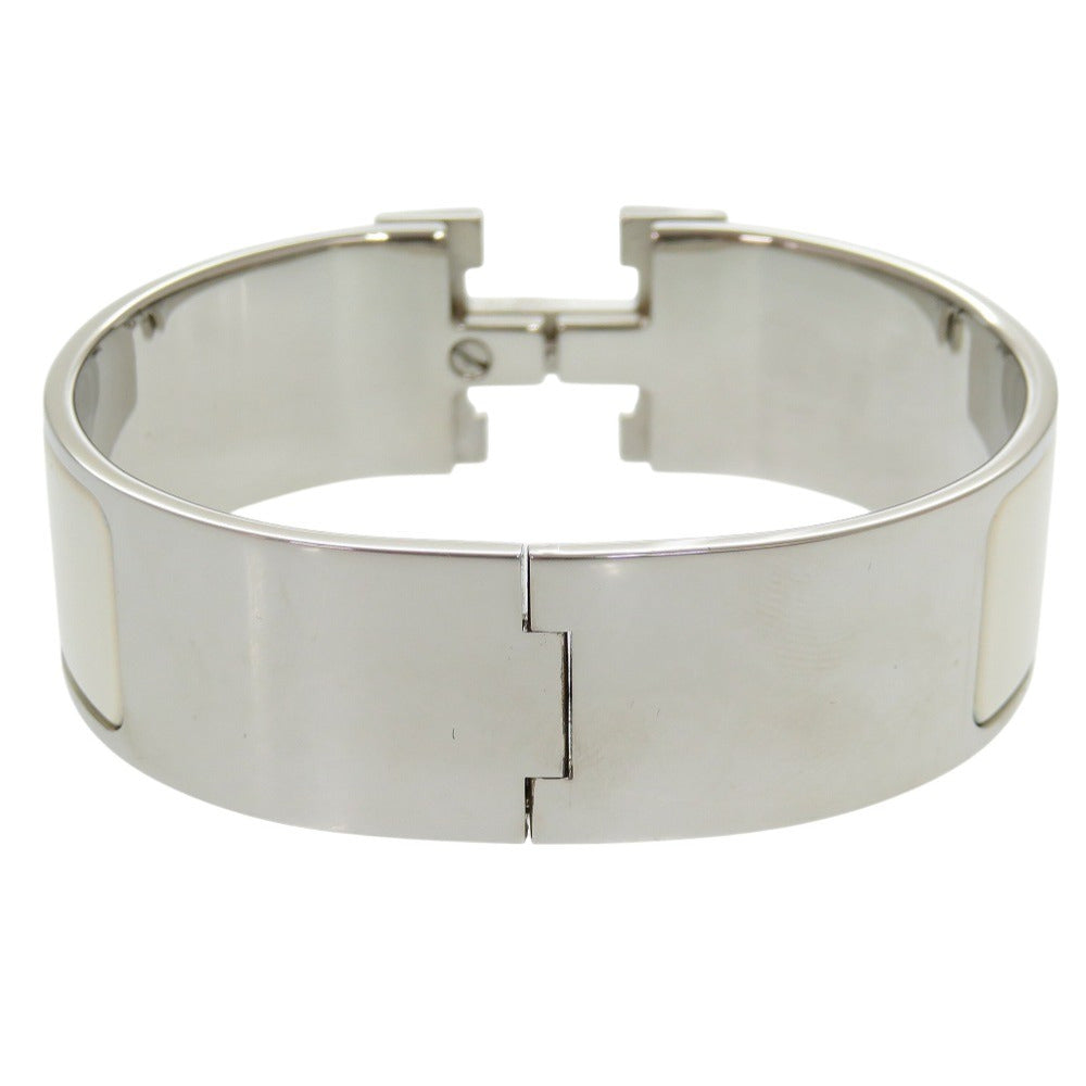 HERMES Bangle metal white Click crack GM