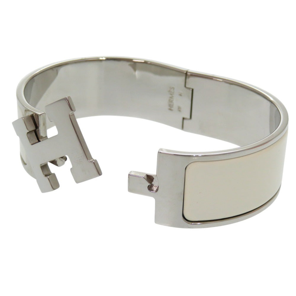 HERMES Bangle metal white Click crack GM