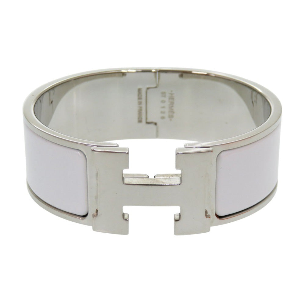 HERMES Bangle metal white Click crack GM