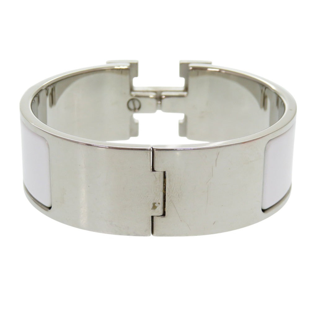HERMES Bangle metal white Click crack GM