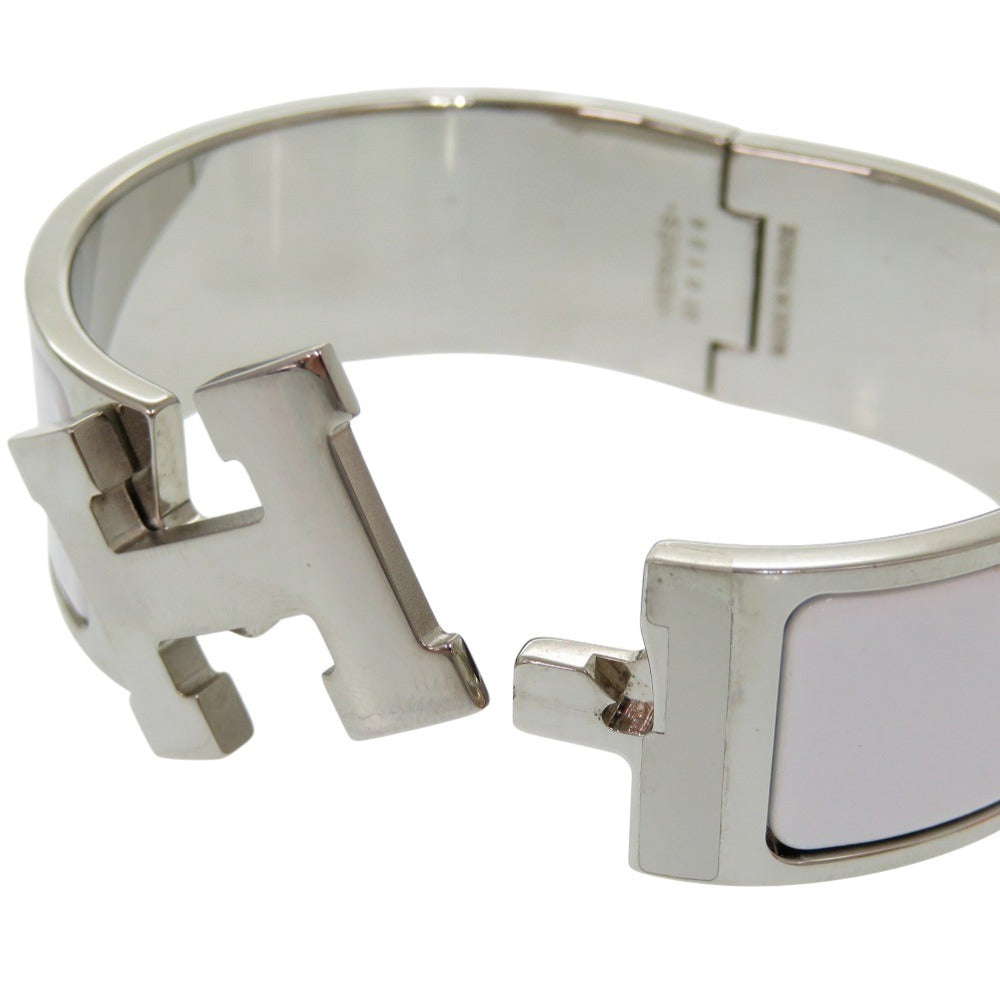 HERMES Bangle metal white Click crack GM