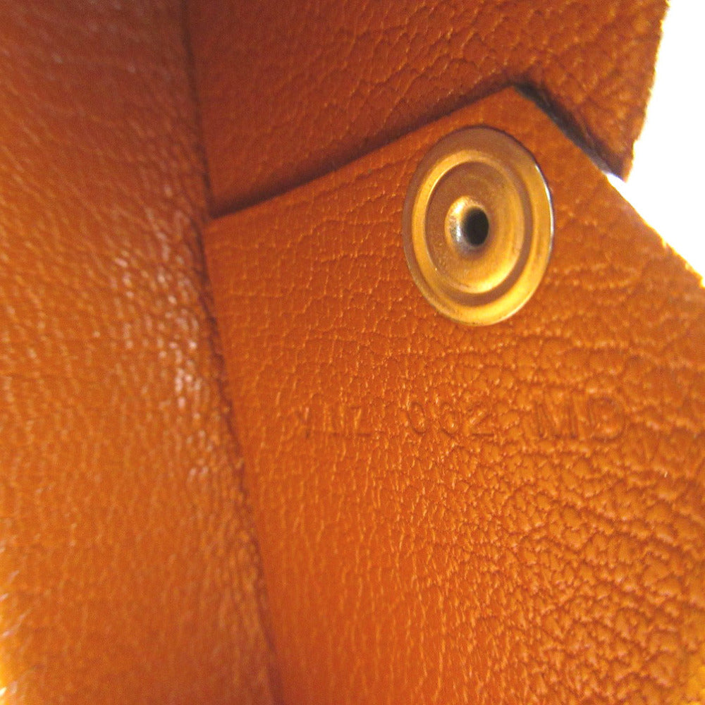 HERMES Card Case Shave Brown Calvi