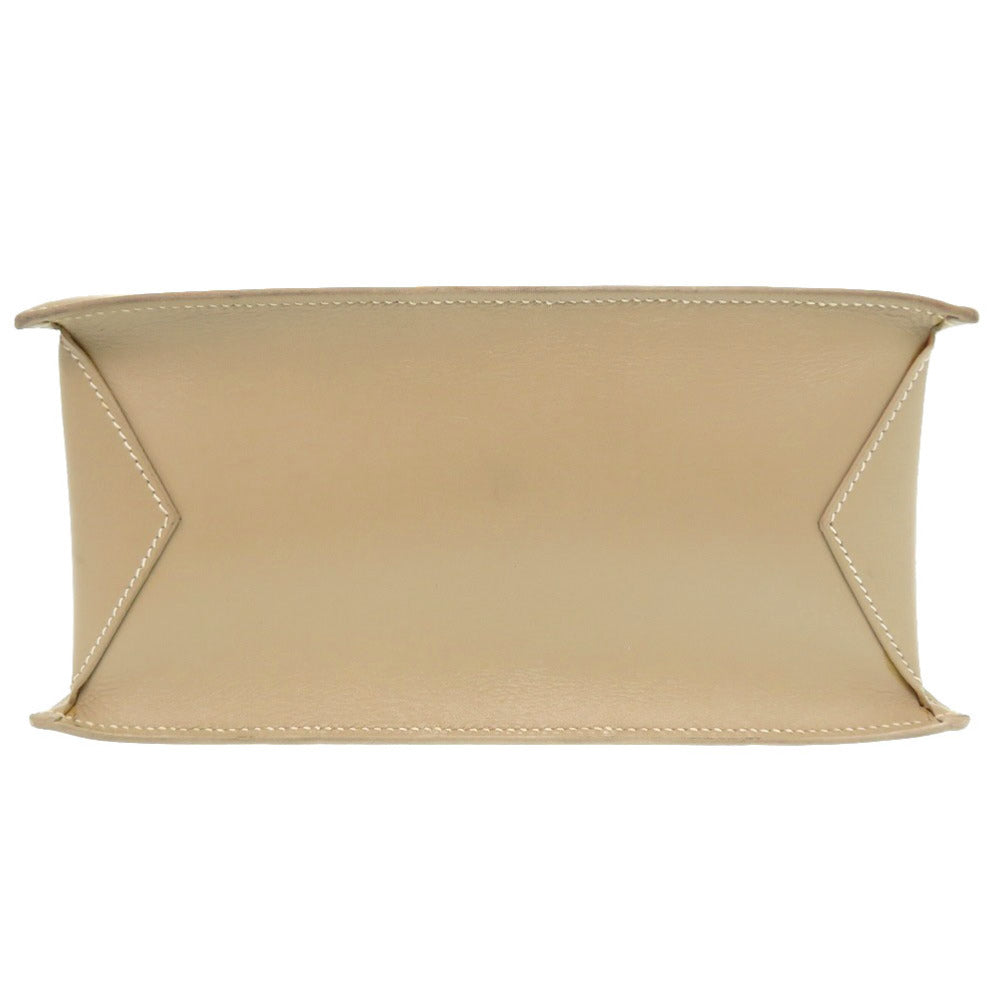HERMES Tote Bag Box calf, chevre beige Lucy MM Women Used