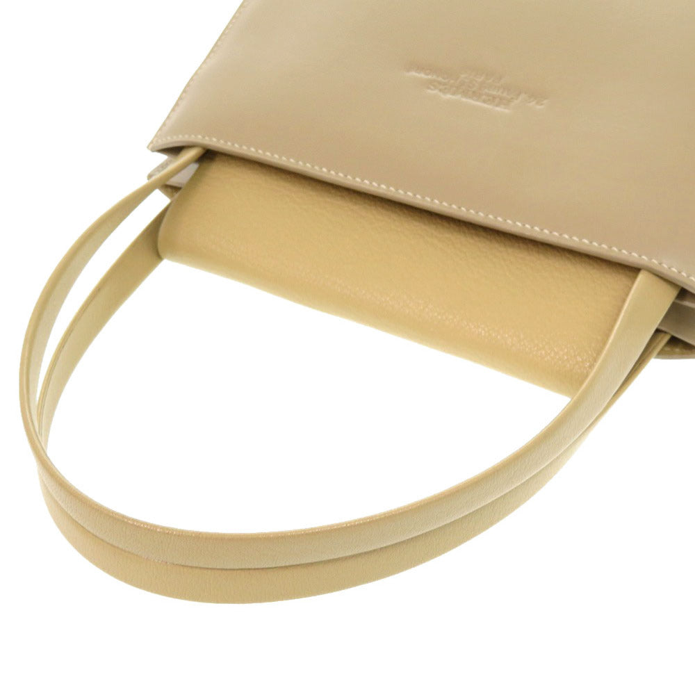 HERMES Tote Bag Box calf, chevre beige Lucy MM Women Used