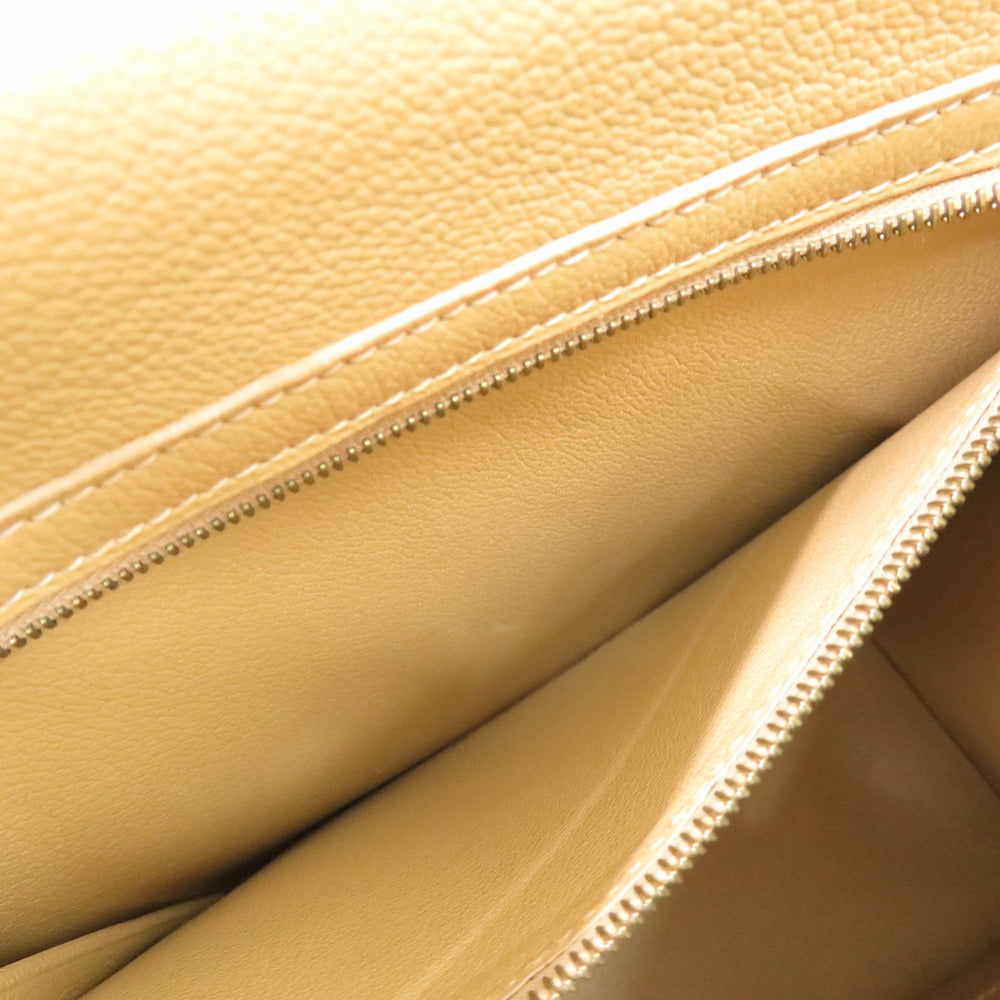 HERMES Tote Bag Box calf, chevre beige Lucy MM Women Used