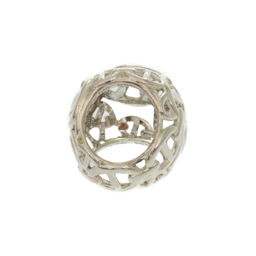 HERMES Ring Silver925 Silver Chene Dunkle Enchaine TGM Women 50 Used