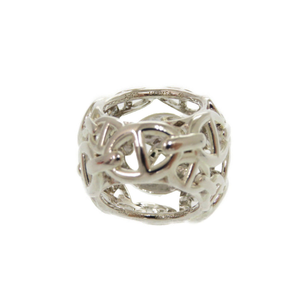 HERMES Ring Silver925 Silver Chene Dunkle Enchaine TGM Women 50 Used