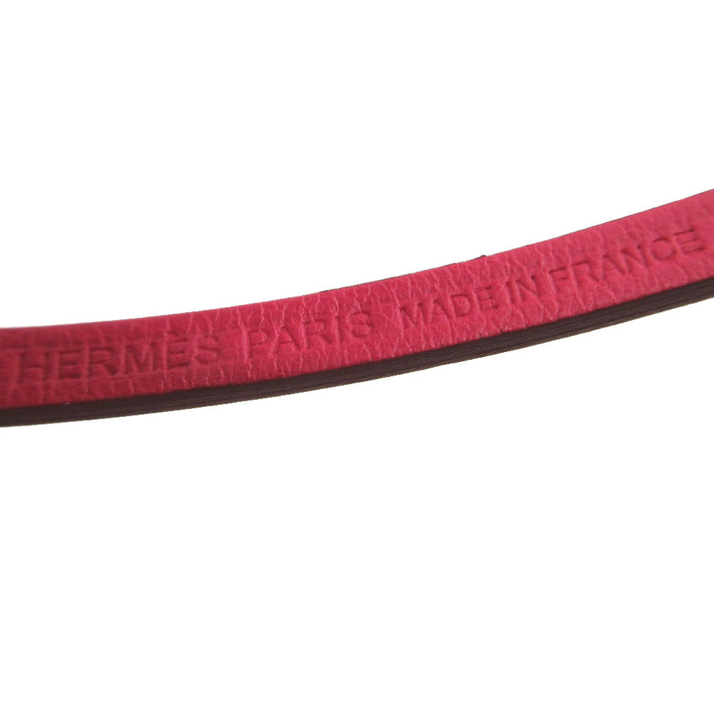 HERMES key ring Vaux Swift Rose mexico Carre Nano Charm