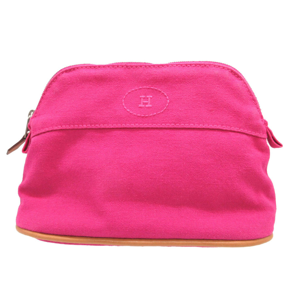 HERMES Pouch canvas pink Bored Pouch PM Women Used