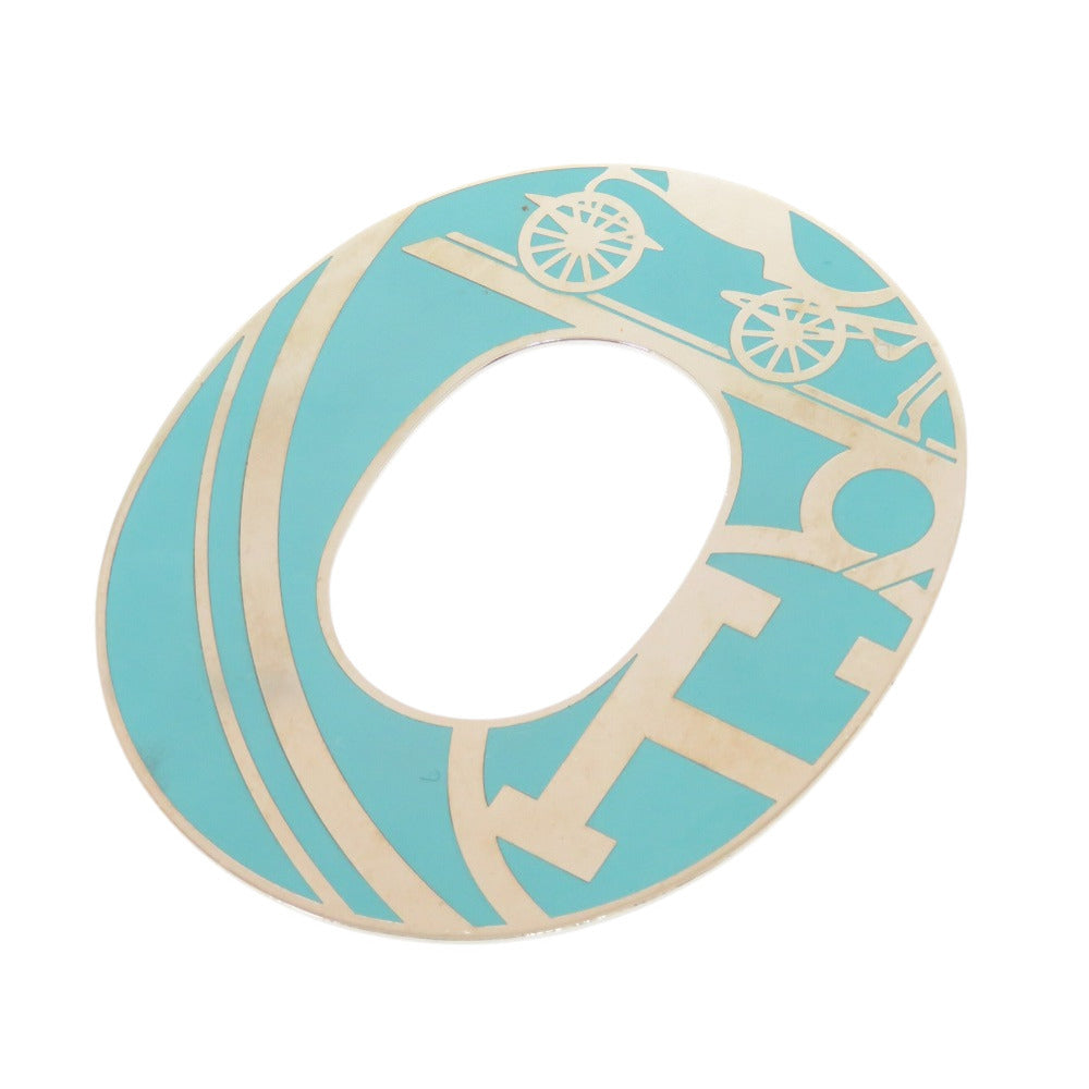 HERMES Necklace Gold Plated Turquoise Ism Carriage