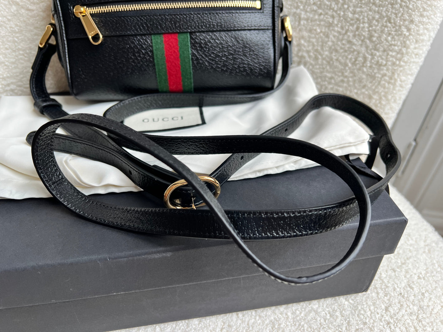 Gucci GG Black Ophidia Mini Shoulder Bag