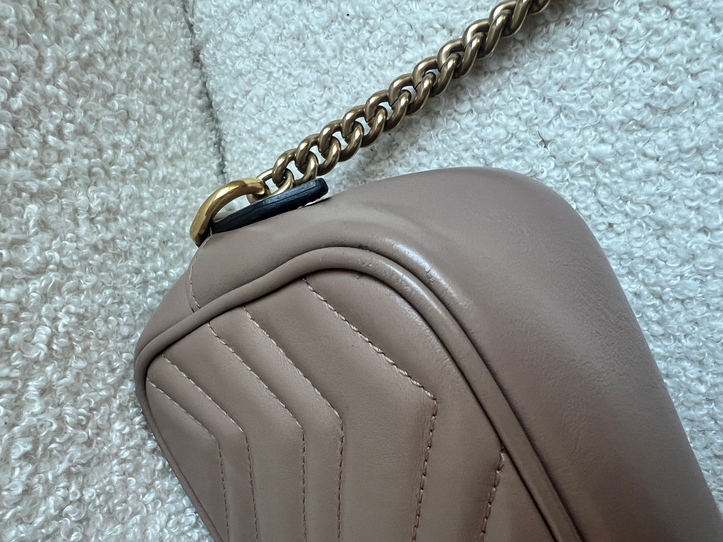 Gucci GG Dusty Pink Marmont Mini Shoulder Bag (RRP £1,360)