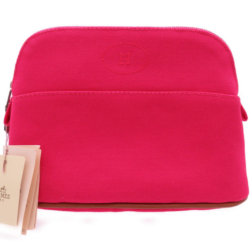 HERMES Pouch Cotton canvas pink Bored pouch 20 Women Used