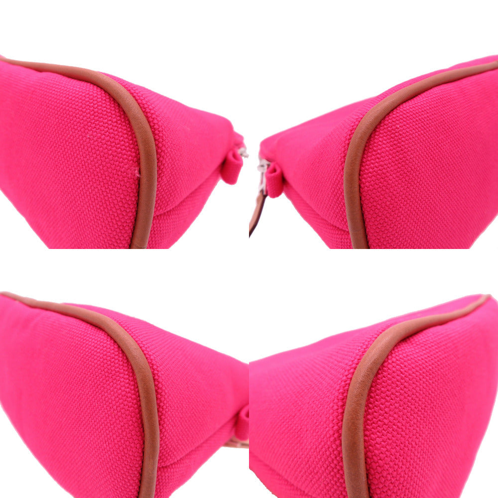 HERMES Pouch Cotton canvas pink Bored pouch 20 Women Used