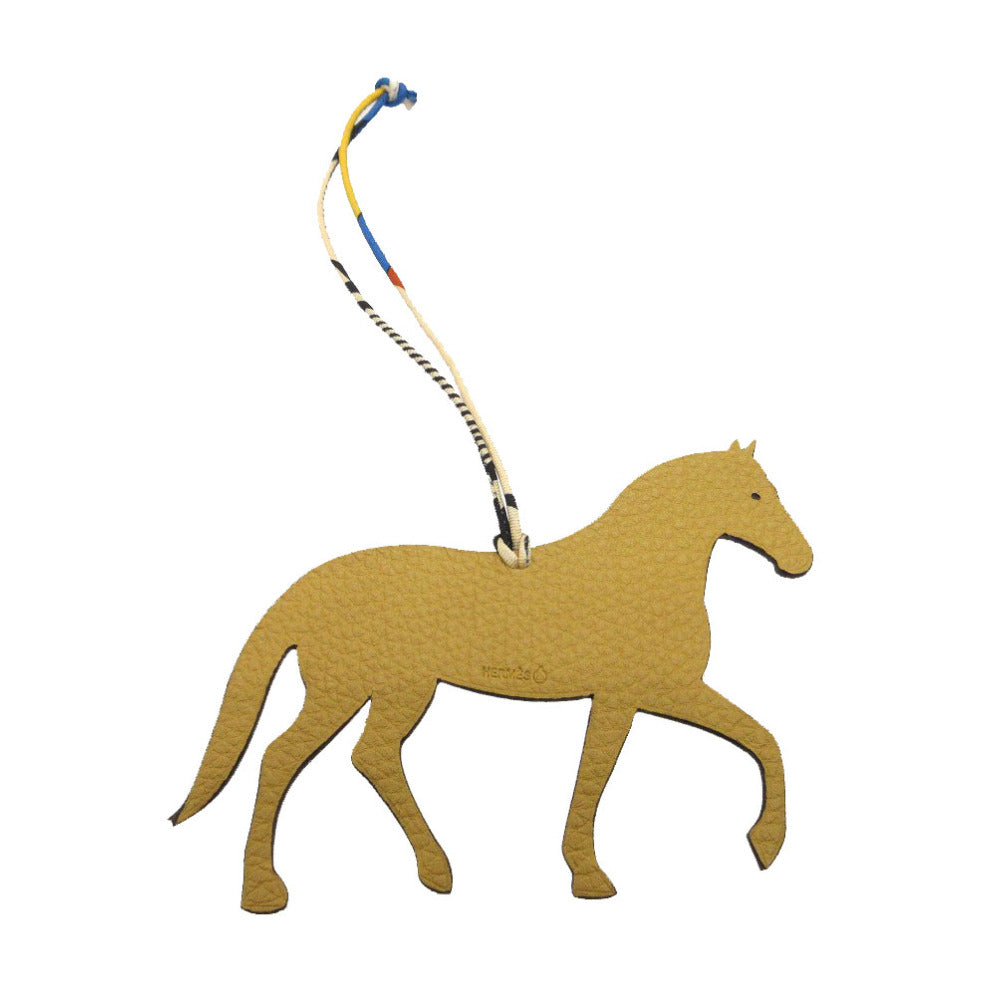 HERMES key ring Epsom , Taurillon Clemence green Petit Ash Cheval GM Horse Charm