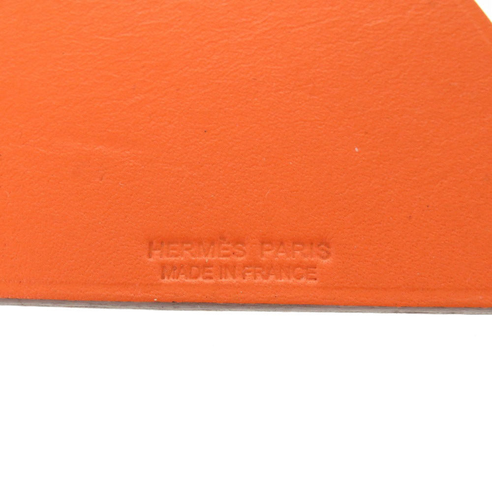 HERMES key ring Epsom Orange Petit Ash Horse Samarkand