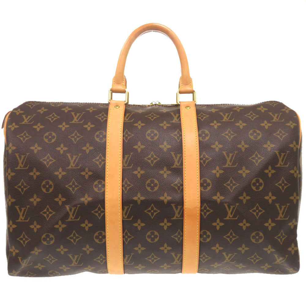 LOUIS VUITTON Boston Duffel bag M41428 Monogram canvas Brown Monogram Keepall 45 mens Used