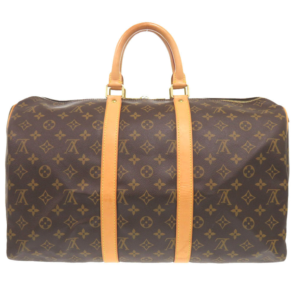 LOUIS VUITTON Boston Duffel bag M41428 Monogram canvas Brown Monogram Keepall 45 mens Used