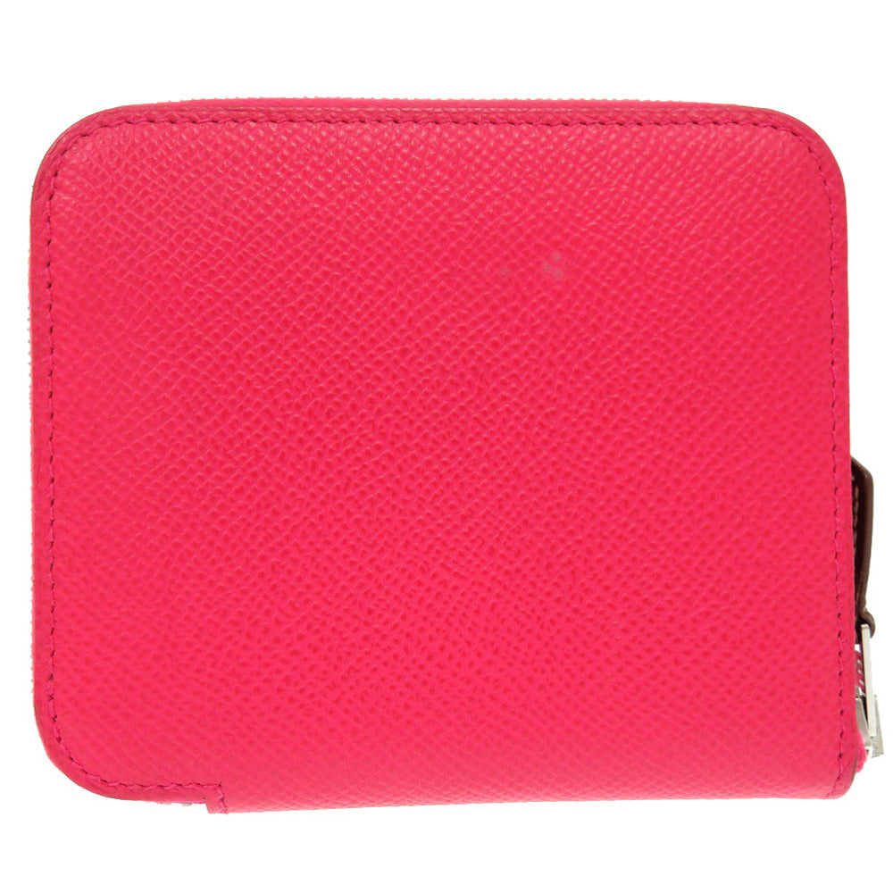 HERMES Coin case Epsom, Silk Rose Extreme Zip Around Azap compact silk in Women Used