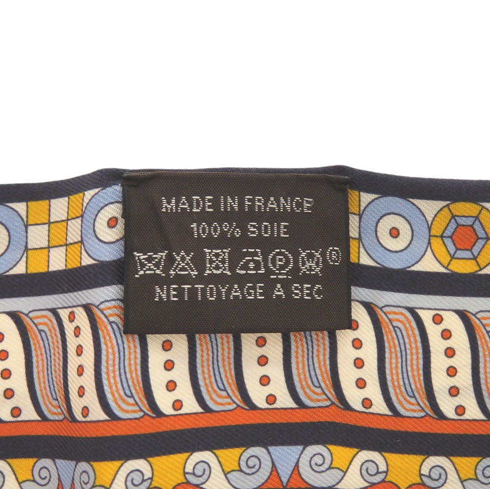HERMES scarf silk Beige type Twilly Harnais en Rosace