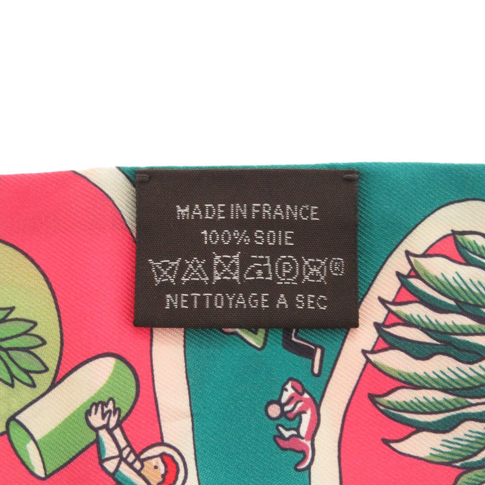 HERMES scarf silk Rose Viff Twilly Exposition Universelle