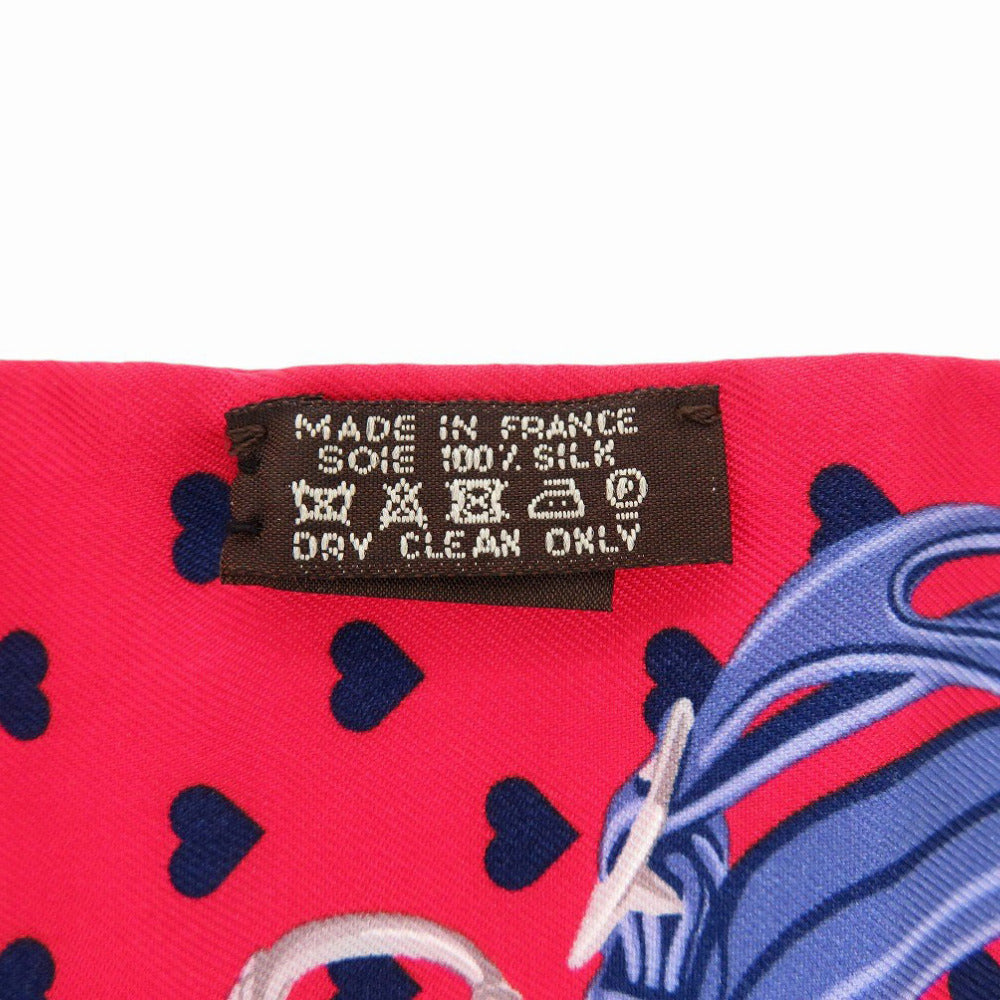 HERMES scarf silk Rouge Twilly BRIDES de GALA LOVE