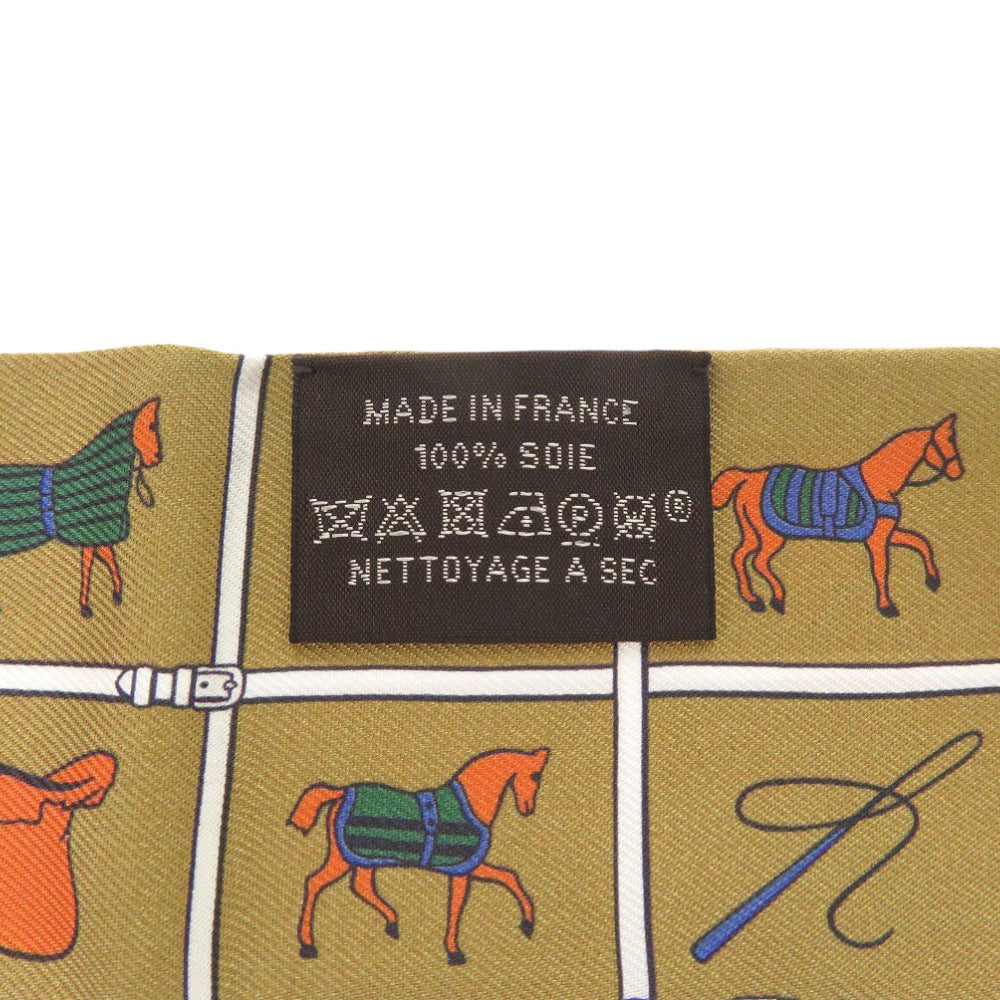 HERMES scarf silk Ocher Twilly Twilly Couvertures et Tenues de Jour Mordore