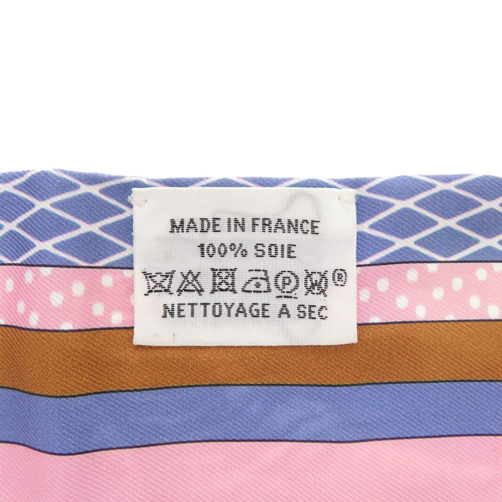 HERMES scarf silk blue Twilly GRAND THEATRE NOUVEAU