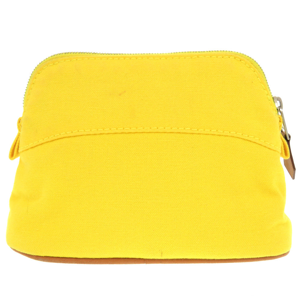 HERMES Pouch cotton yellow Boride pouch mini mini Women Used