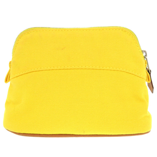 HERMES Pouch cotton yellow Boride pouch mini mini Women Used