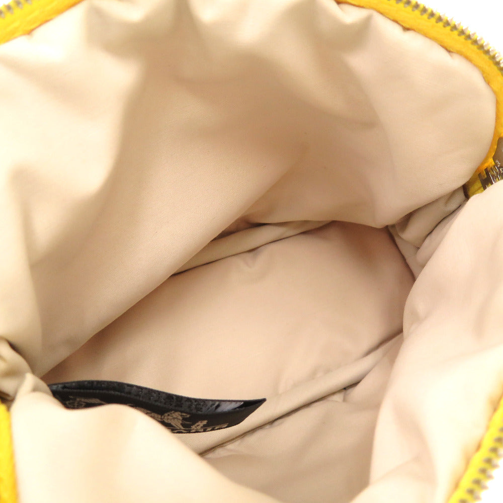 HERMES Pouch cotton yellow Boride pouch mini mini Women Used