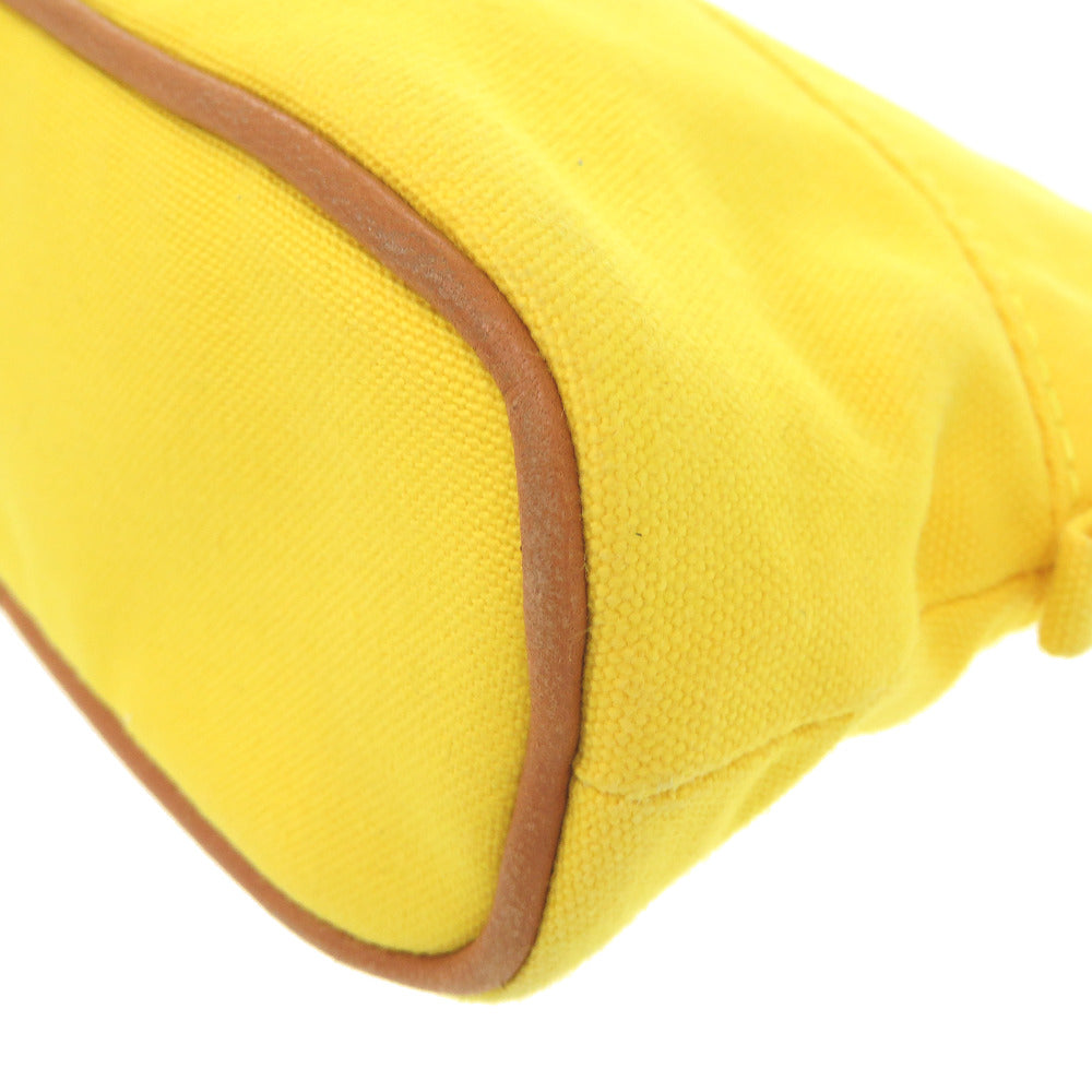 HERMES Pouch cotton yellow Boride pouch mini mini Women Used