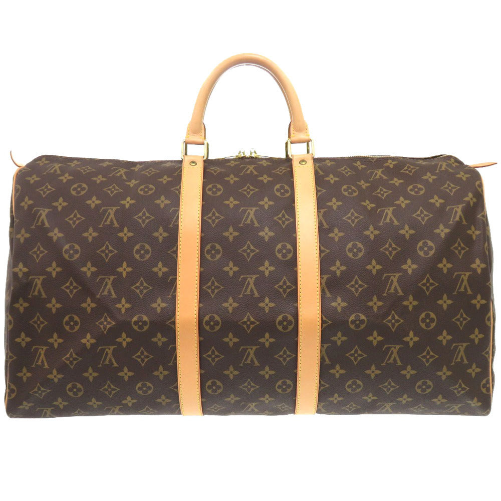 LOUIS VUITTON Boston Duffel bag M41424 Monogram canvas Brown Monogram Keepall 55 mens Used