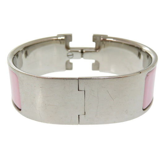 HERMES Bangle metal pink Click crack GM