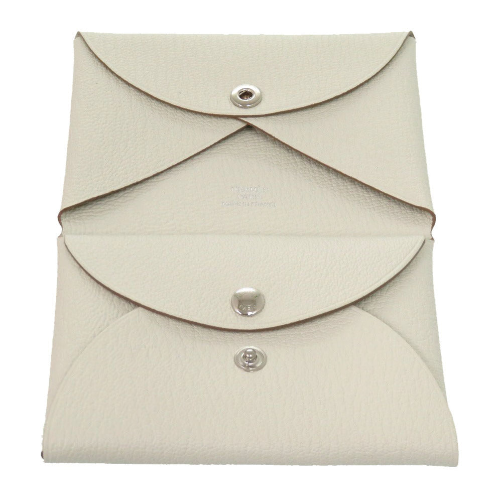 HERMES Coin case Shave mushroom Calvi duo