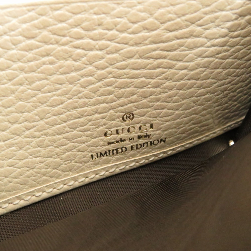 GUCCI Long Wallet Purse 456116 GG Supreme, Leather beige Bifold Continental Wallet GG Marmont Women Used