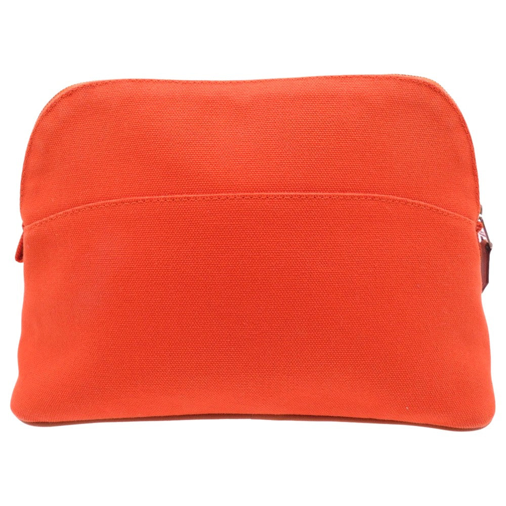 HERMES Pouch cotton Orange Bolide Pouch MM Orange Canvas Women Used