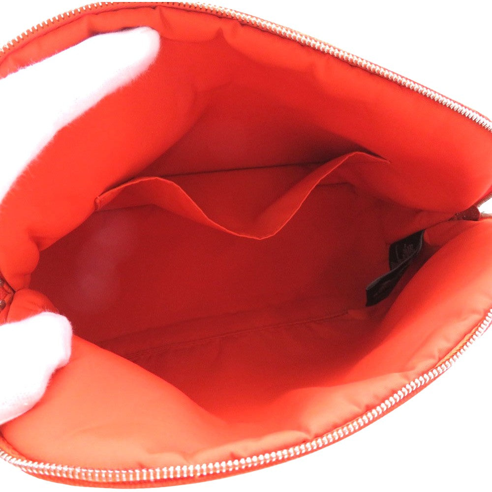 HERMES Pouch cotton Orange Bolide Pouch MM Orange Canvas Women Used
