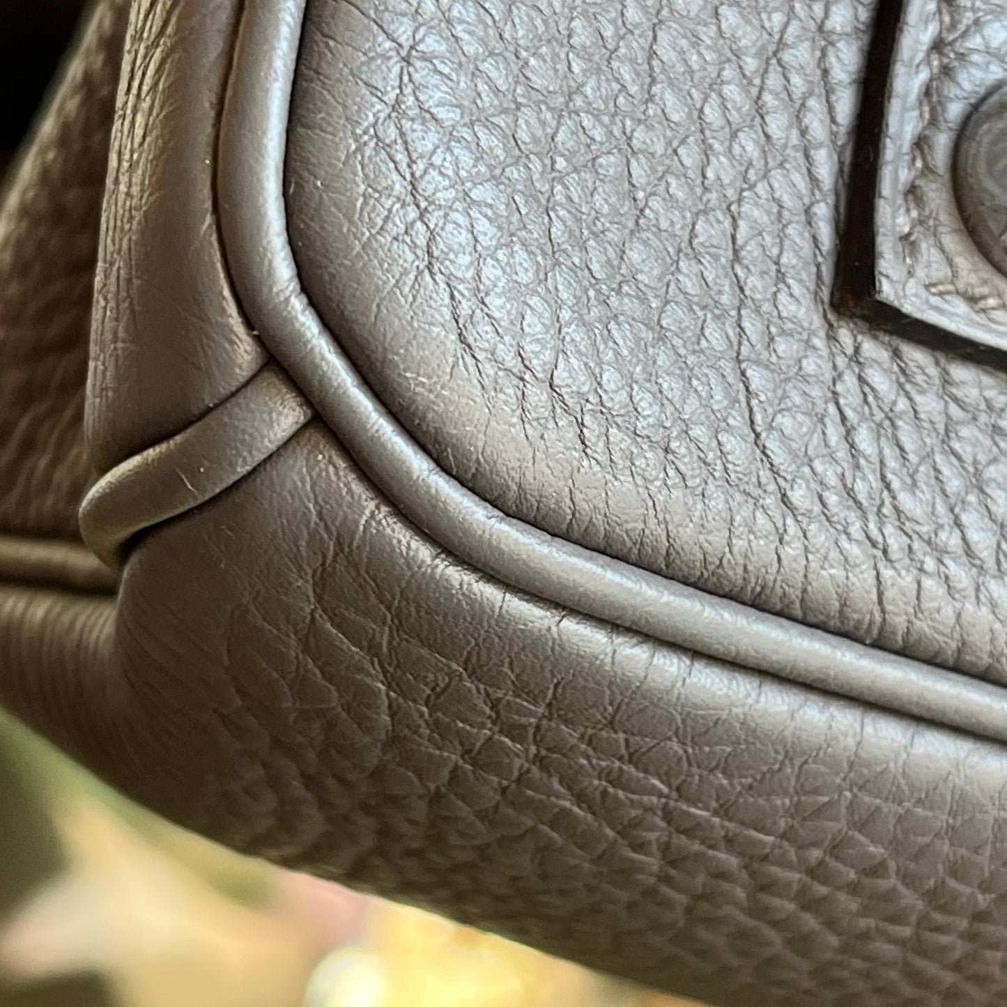 HERMES Birkin 35 Etain Togo Satchel Bag