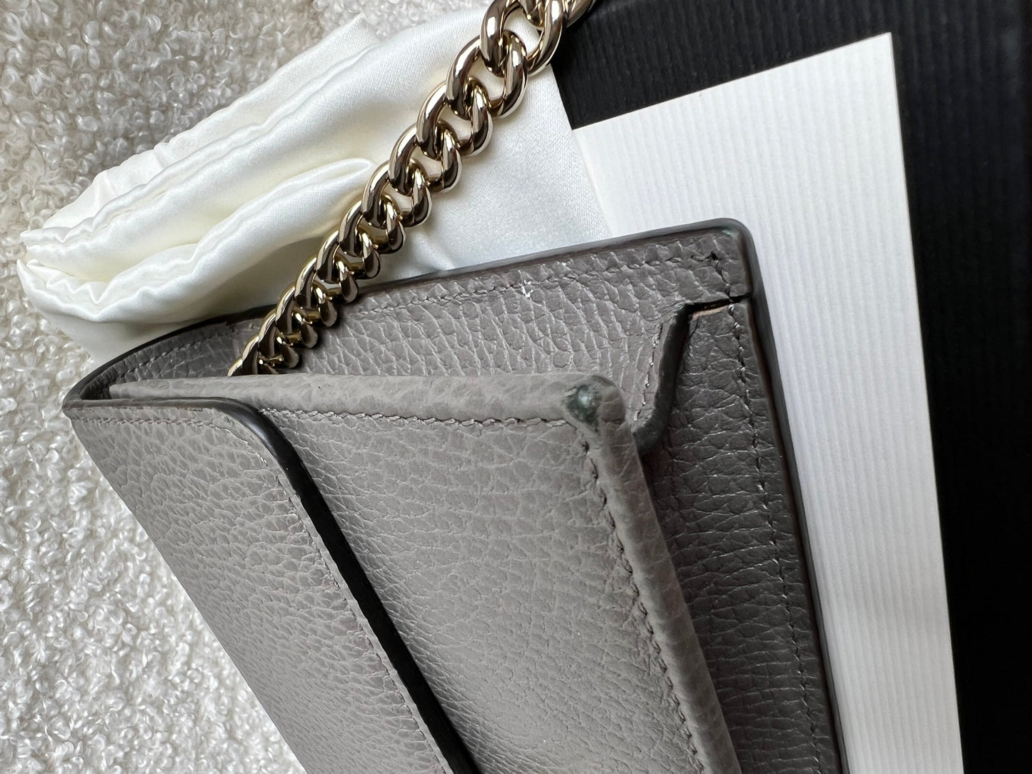 Gucci Dollar Grey Interlocking Chain Wallet
