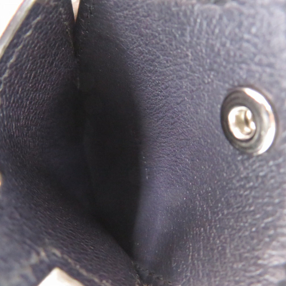HERMES key ring leather black