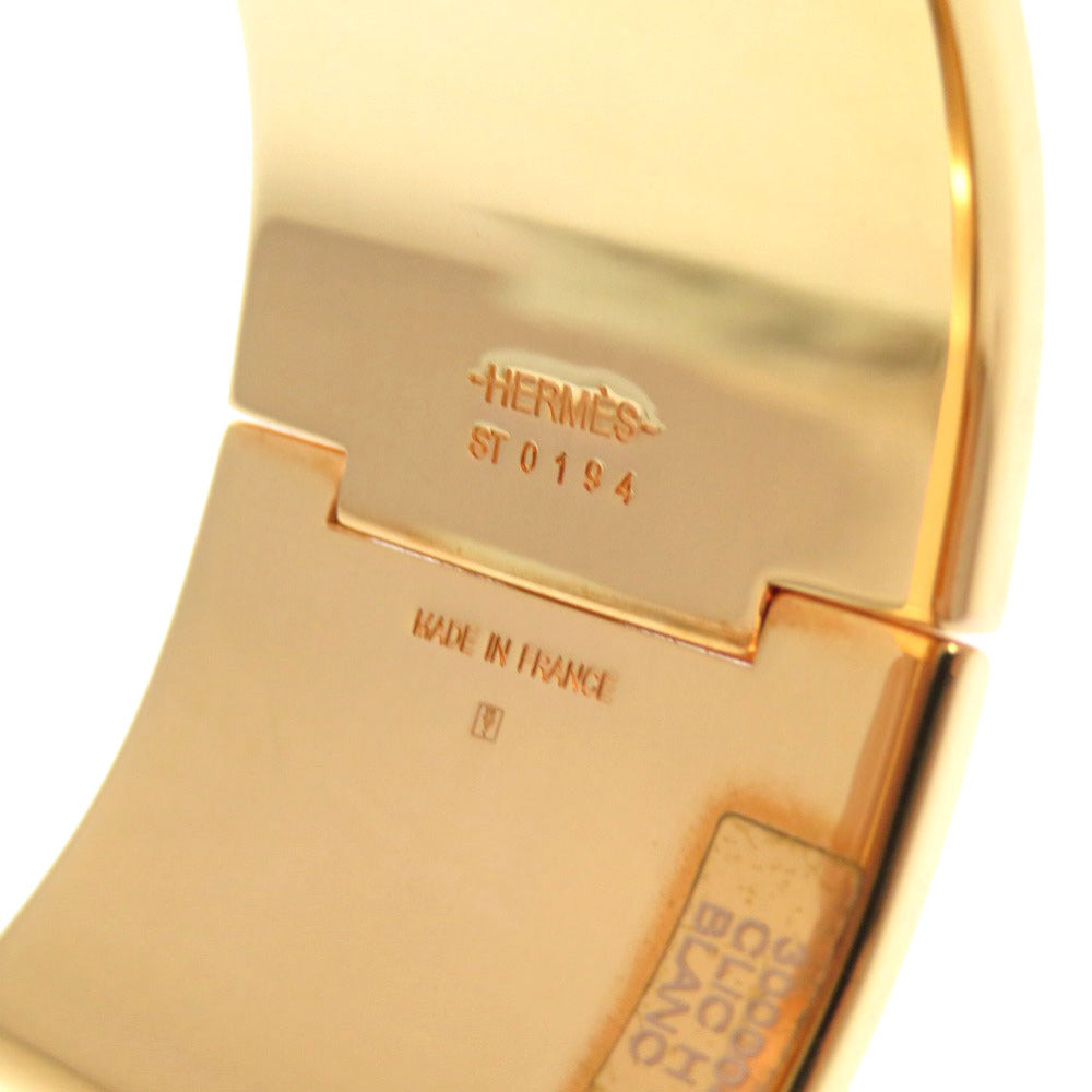 HERMES Bangle metal white Click H Extra Large