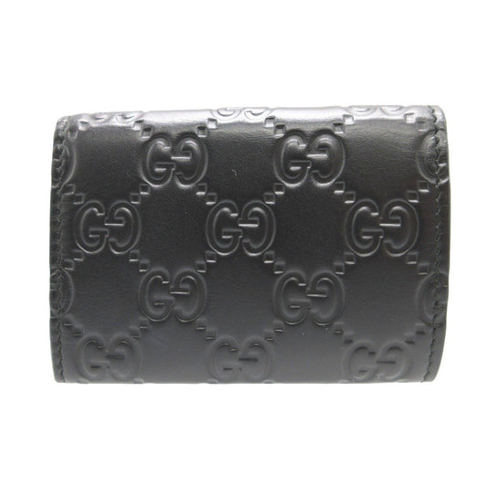 GUCCI Tri-fold wallet 547070 leather black Compact wallet Guccisima mens(Unisex) Used