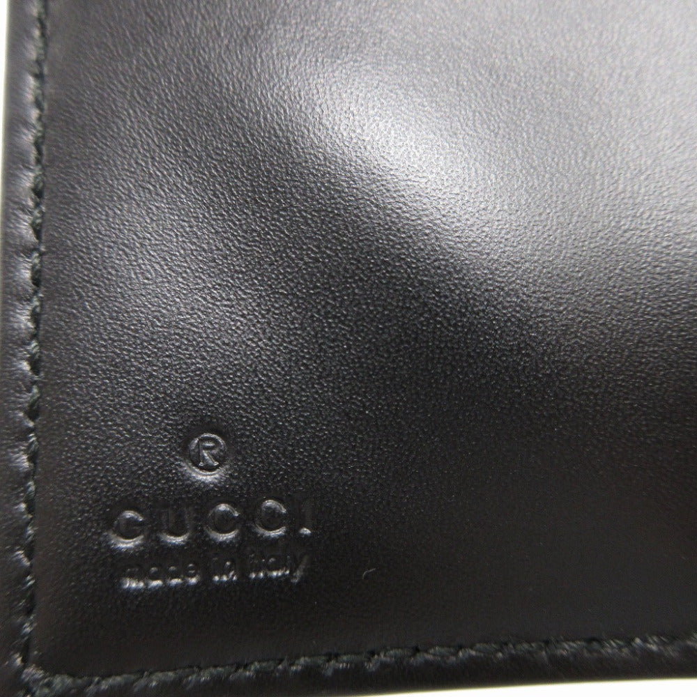 GUCCI Tri-fold wallet 547070 leather black Compact wallet Guccisima mens(Unisex) Used