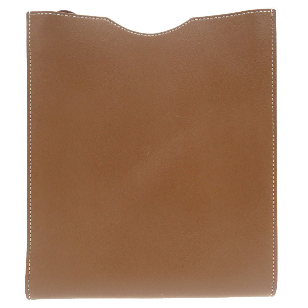 HERMES Shoulder Bag Ever Calfskin Brown Omenitu Women Used