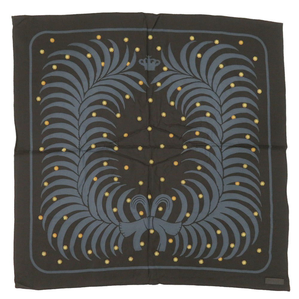 HERMES scarf silk black Carre90