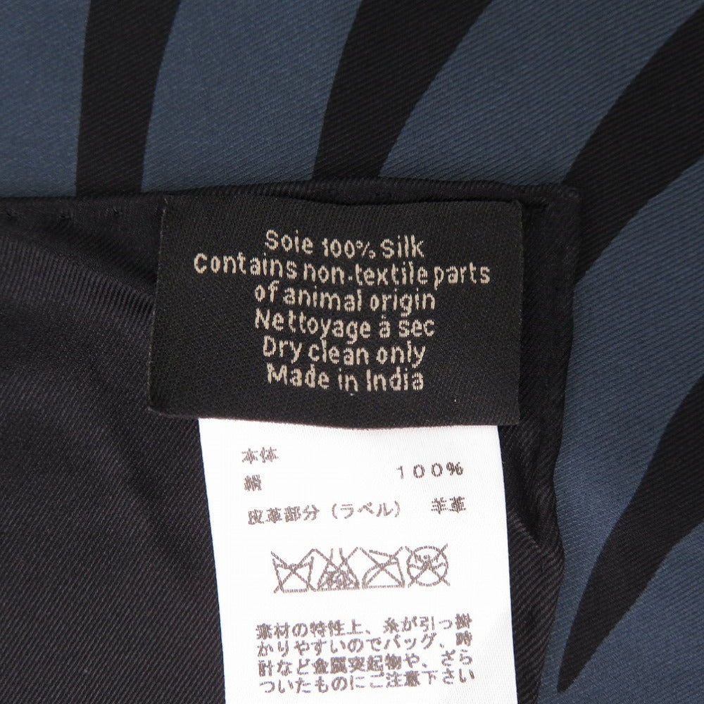 HERMES scarf silk black Carre90