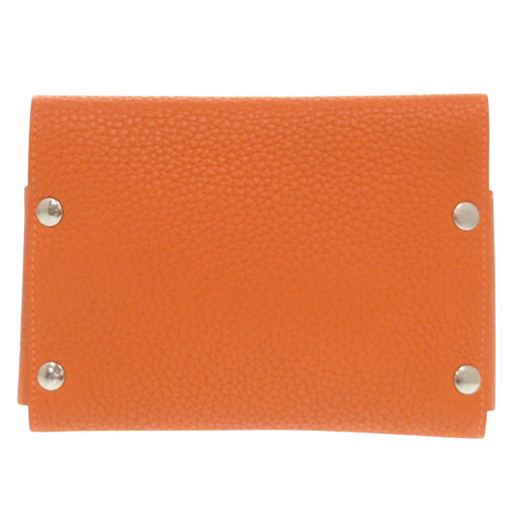HERMES Other accessories Taurillon Clemence Orange Etui Cult GM Evelyn