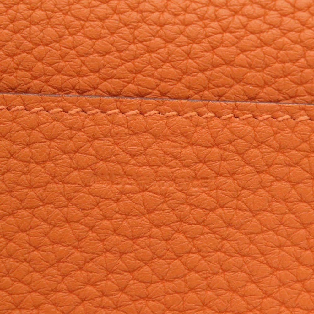HERMES Other accessories Taurillon Clemence Orange Etui Cult GM Evelyn